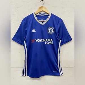 Adidas Chelsea Football Club 2016-2017 Home Jersey, Size S, Blue and White